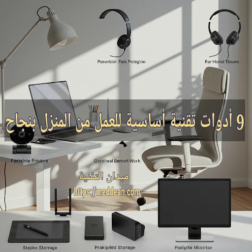 9 أدوات تقنية أساسية للعمل من المنزل بنجاح