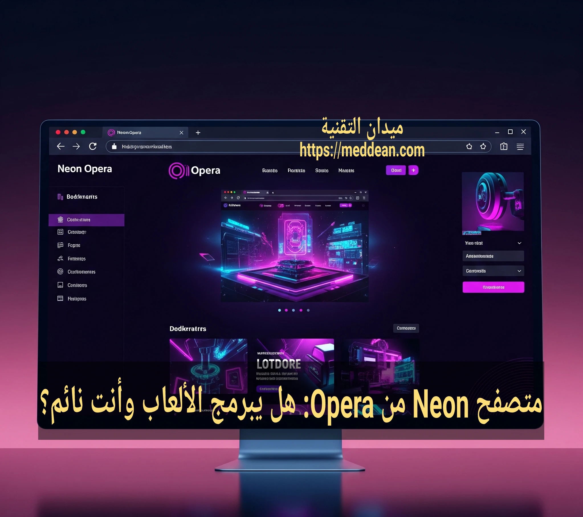 متصفح Neon من Opera: هل يبرمج الألعاب وأنت نائم؟